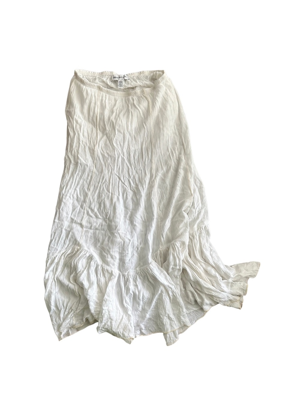 Urban Outfitters Women's White Crinkled Midi Skirt XS